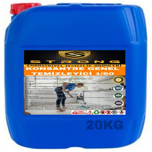 STRONG GENEL TEMİZLEYİCİ 1/60 KONSANTRE 20KG ürün görseli 1