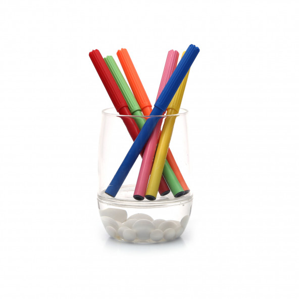 71672AK KALEMLİK BEYAZ İNCİLİ OFİS GERECİ 8X8X11CM 300ML ürün görseli 1