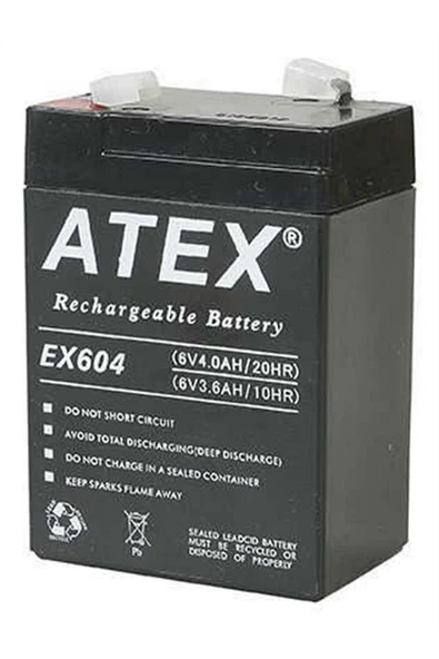 Atex Ax604 6v 4ah Bakımsız Kuru Akü ürün görseli 1