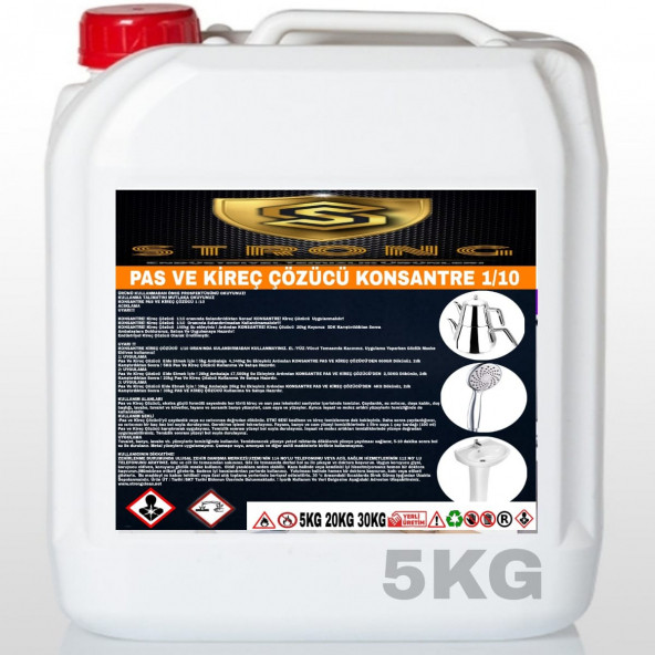 STRONG PAS KİREÇ ÇÖZÜCÜ 1/10 KONSANTRE 5KG ürün görseli 1