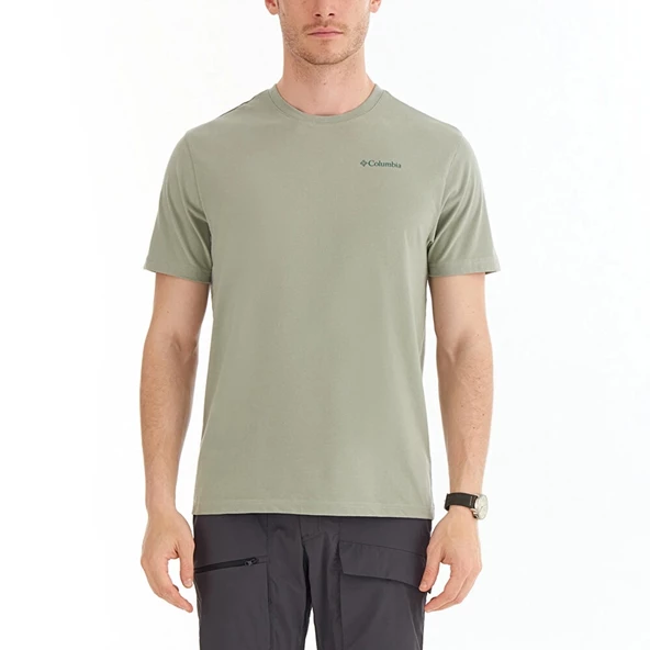 Columbia Csc M Basic Sm Logo Brushed Ss Tee Erkek Kısa Kollu Tişört CS0282-348 ürün görseli 1