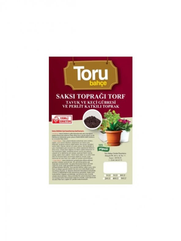 Ahşap Sepeti 40 Lt Saksı Toprağı Torf Tavuk ve Keçi Gübresi ve Perlit Katkılı Toprak ürün görseli 1