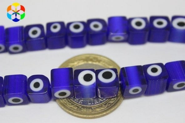 Cam Boncuk 8mm*7mm/adet (11354-1) ürün görseli 1
