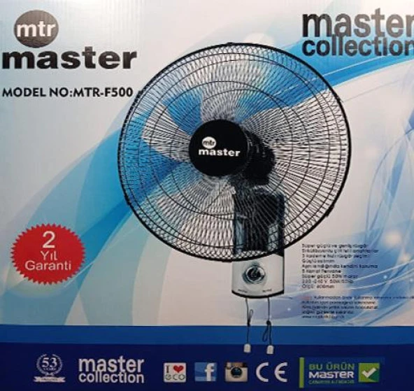 Master F500 16inç Duvar Tipi Vantilatör ürün görseli 1