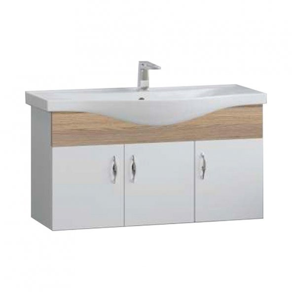 Denko Akyazı 100 cm MDF Alize Banyo Dolabı Alt Modül ve Lavabo ürün görseli 1