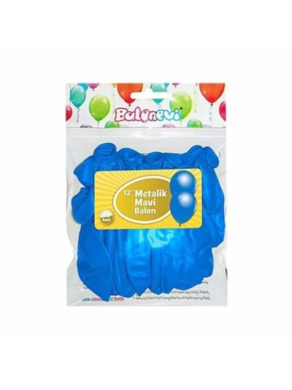 NEDI BALON METALIK MAVI 20 LI ürün görseli 1