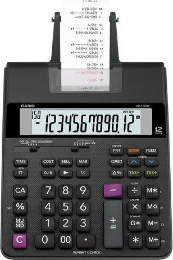 Casio HR - 150RC 12 Hane Şeritli Hesap Makinesi ürün görseli 1