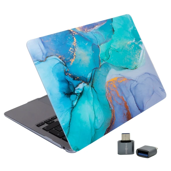 Huawei MateBook D14 Kılıf Mermer Desenli Mat TPU Sert Kapak 2019-2022 Uyumlu ürün görseli 1
