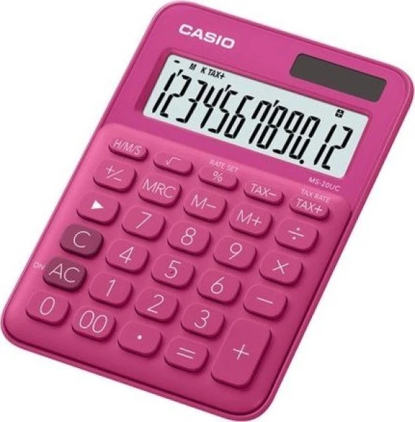 Casio Ms-20Uc-Rd Renkli Masa Tipi 12 Hane Hesap Makinesi ürün görseli 1