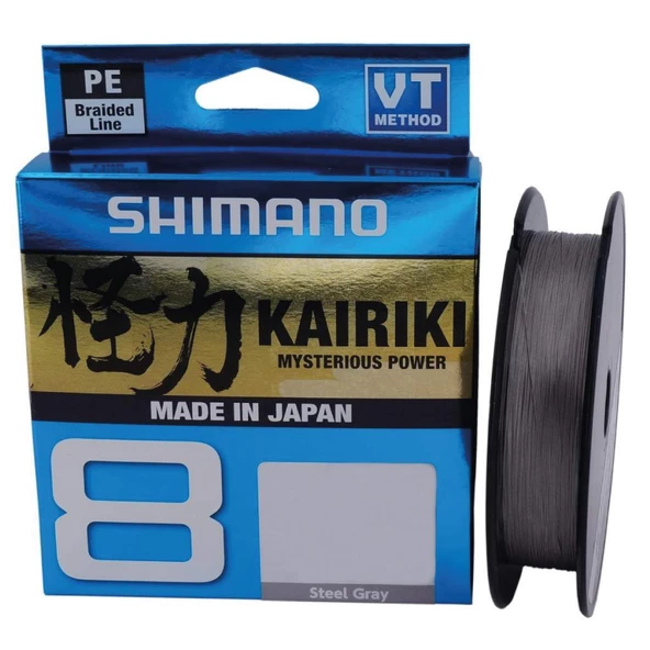 Shimano Kairiki 8 150m Örgü İp Misina Steel Gray Gri ürün görseli 1