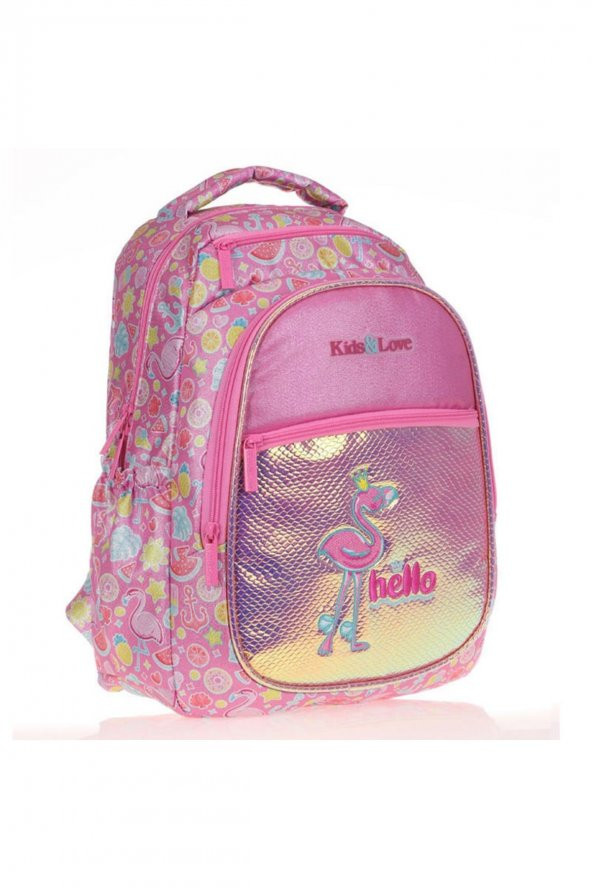 Kaukko Kids&love Sırt Çantası (aynalı-simli- Flamingo) ürün görseli 1