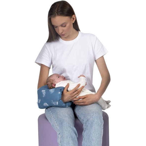 Sevi Bebe Pratik Emzirme Yastığı - Tüy Desen ürün görseli 1