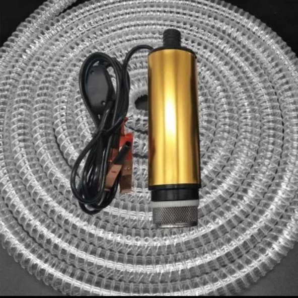 KIZILIRMAK 12 VOLT ALÜMİNYUM DALGIÇ TİPİ MAZOT AKTARMA POMPASI(FİLTRELİ) + HORTUM ürün görseli 1