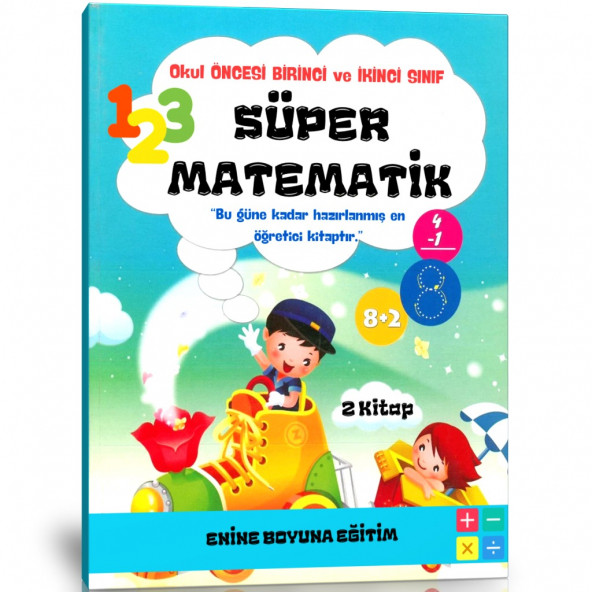 Okul Öncesi, Birinci Sınıf ve İkinci Sınıf Süper Matematik Kitap Seti (2 Spiralli Kitap) ürün görseli 1