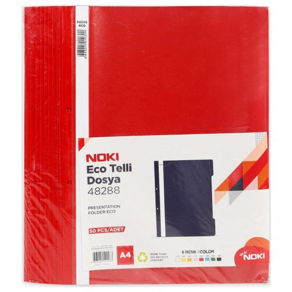 Noki Eco Telli Dosya 4828-080 50Li Kırmızı ürün görseli 1