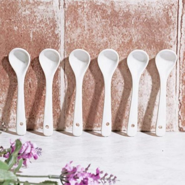Porselen çay kaşık - porselen çay kaşığı 6 lı 10,5cm. ürün görseli 1