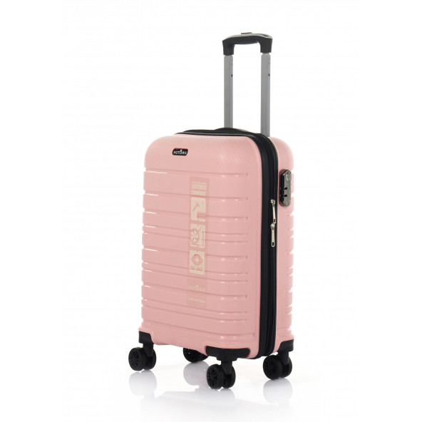 Hotowa Gold PP Valiz 8010 Pembe TSA Kilitli Kabin Boy ürün görseli 1