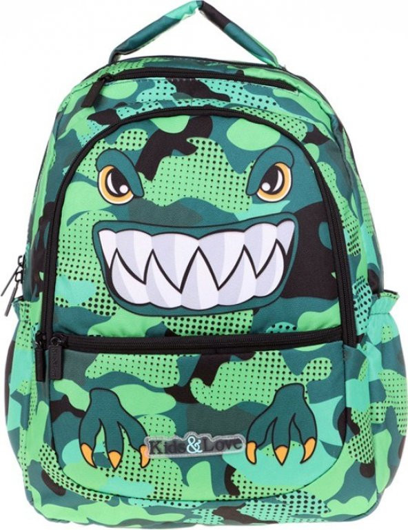Kaukko Kids Love Square Dinozor Sırt Çantası L5121 ürün görseli 1