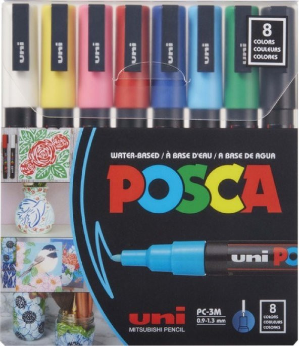 Posca Paint Marker Sets 8-Color Pc-3m Medium Set ürün görseli 1