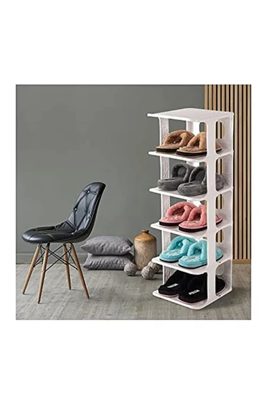 Lüks Ayakkabılık Düzenleyici Organizer 5 Katlı Beyaz ürün görseli 1