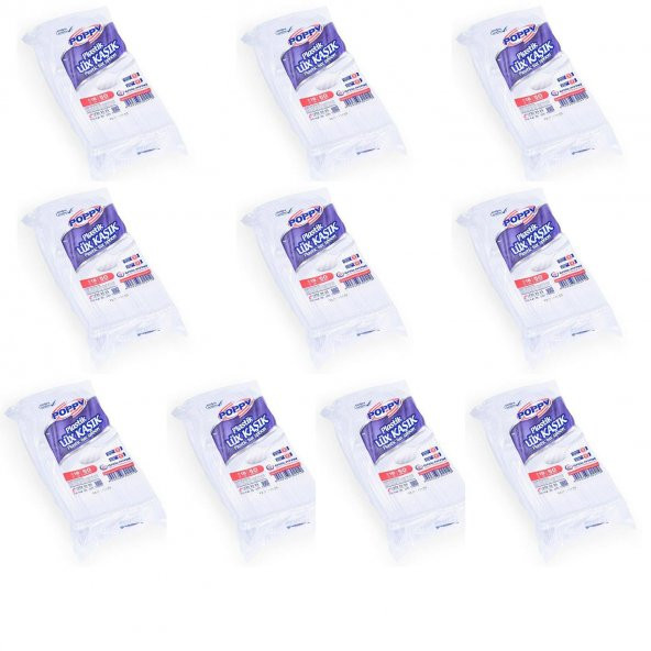 Poppy Plastik Lüx Şeffaf Kaşık - 18 Cm. - 3.2 Gr. - 50 Adetlik 10 Paket ürün görseli 1