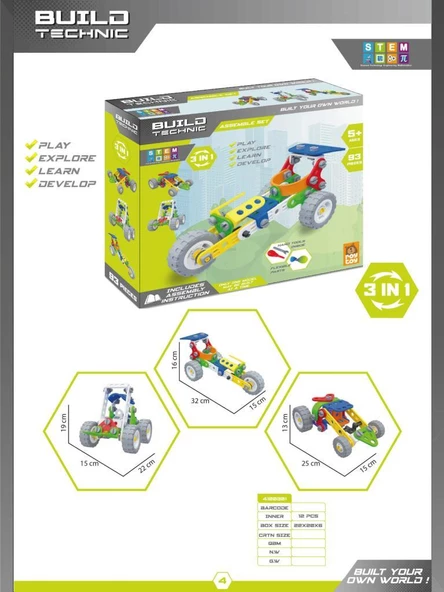 BUILD TECHNIC 3 IN 1 93 PARÇA - Resim 2
