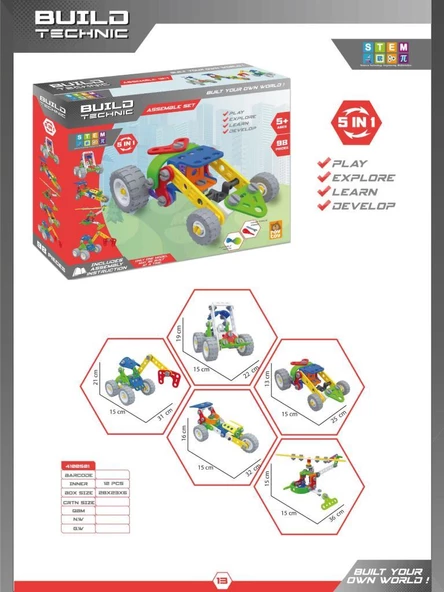 BUILD TECHNIC 5 IN 1 99 PARÇA - Resim 2