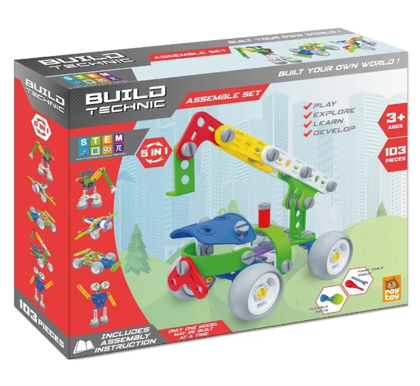 BUILD TECHNIC 5 IN 1 103 PARÇA - Resim 2