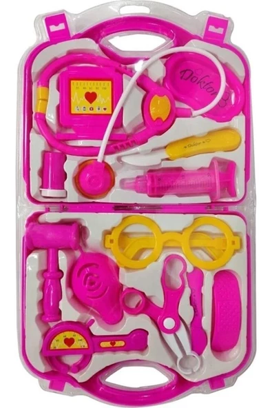 BamBamToys Pembe Çantada 14 Parça Oyuncak Doktor Seti ürün görseli 1