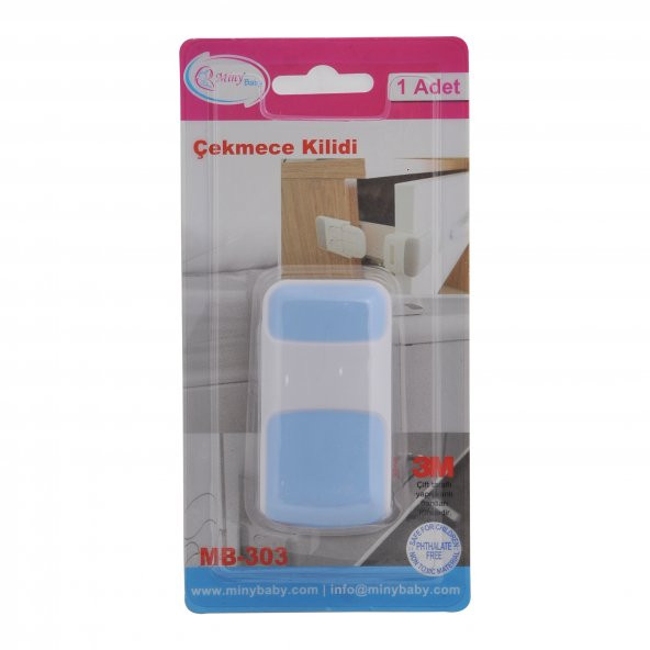 Miny Baby Çekmece Kilidi Çift Emniyetli - Mavi ürün görseli 1