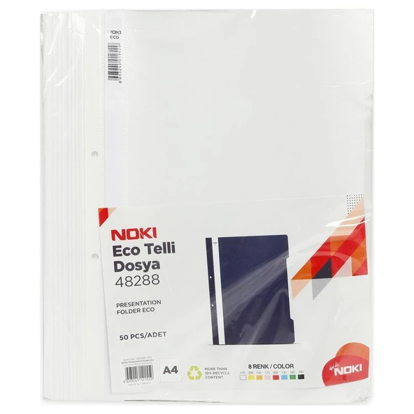 Noki Eco Telli Dosya 4828-010 50'Li Beyaz ürün görseli 1