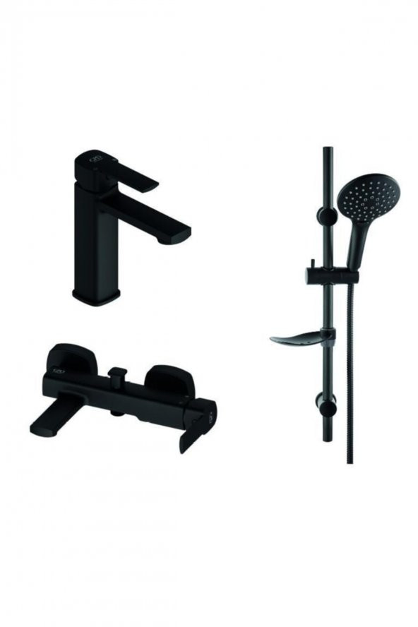 GPD Pedra Siyah Banyo Lavabo Sürgülü Duş Seti Mlb160-s-mbb160-s-dst57-s ürün görseli 1
