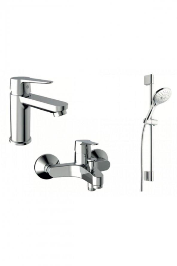 Roca Üçlü Set Esteria Lavabo Batarya / Banyo Batarya / Aurea Duş Takımı - Resim 3
