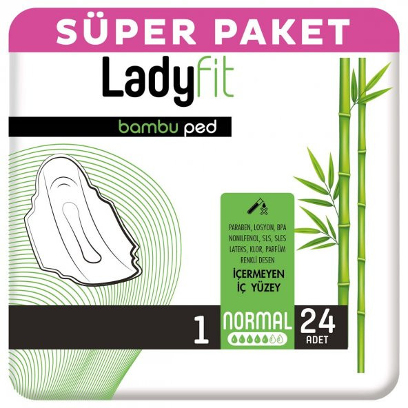 Ladyfit Bambu Normal Ped 24x4 96 Adet - Resim 3
