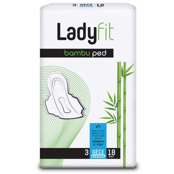 Ladyfit Bambu Gece Ped 18x4 72 Adet - Resim 2