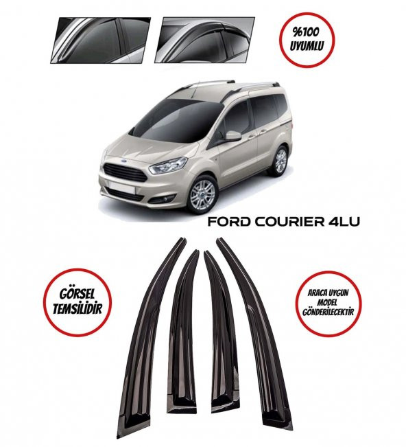 Ford Courier Cam Rüzgarlığı 4lü Takım ürün görseli 1