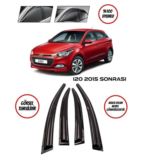 Hyundai i20 Cam Rüzgarlığı 2014-2021 Arası 4lü Takım ürün görseli 1