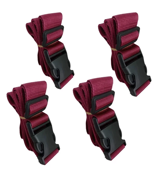 Balp Bordo Renk Valiz Bavul Emniyet Kemeri 4 Adet En 4cm ürün görseli 1