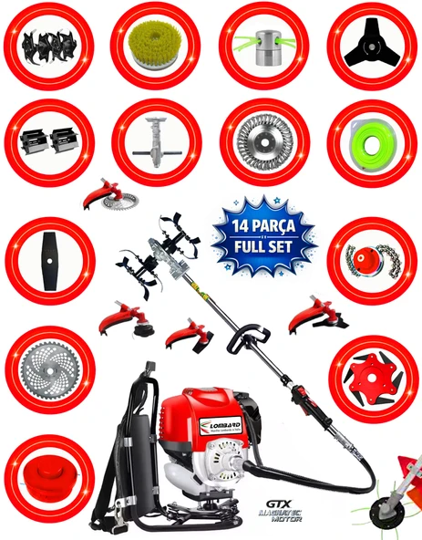 LM700 Özel Seri 14 Parça Full Set Sırt Tipi Benzinli Çalı Çim Biçme Tırpanı Güçlü Yüksek Performans ürün görseli 1