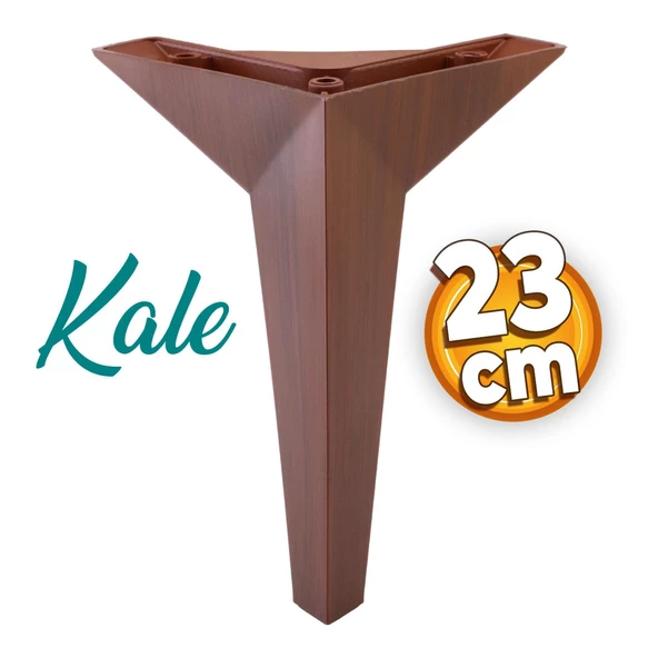 Kale Lüks Mobilya Kanepe Tv Ünitesi Koltuk Ayağı 23 Cm Kahverengi Ahşap Desenli Konsol Ayakları ürün görseli 1