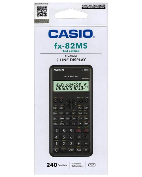 Casio FX-82MS 2. Versiyon Bilimsel Fonksiyonlu Hesap Makinesi ürün görseli 1
