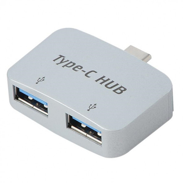Type C To Usb 3.0 2 Port Hub 3.1 Çevirici Dönüştürücü Çoklayıcı Çoğaltıcı ürün görseli 1