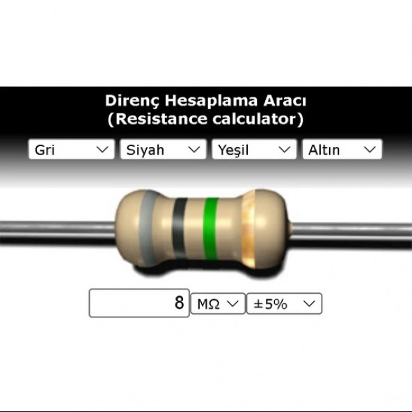 OEM 8 Mr (Miliohm) Direnç ürün görseli 1