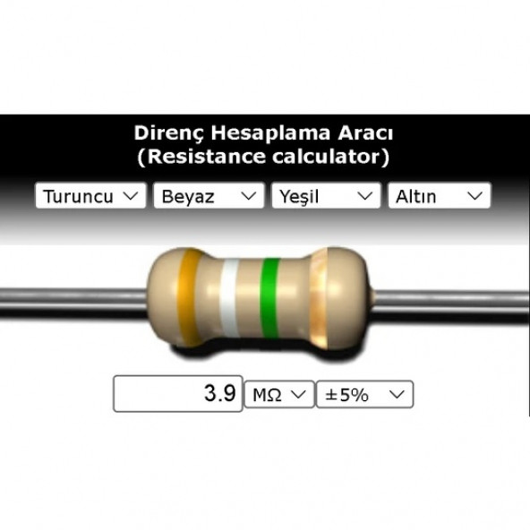 OEM 3.9 Mr (Miliohm) Direnç ürün görseli 1