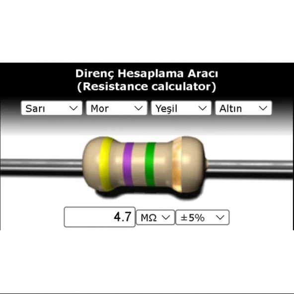 OEM 4.7 Mr (Miliohm) Direnç ürün görseli 1