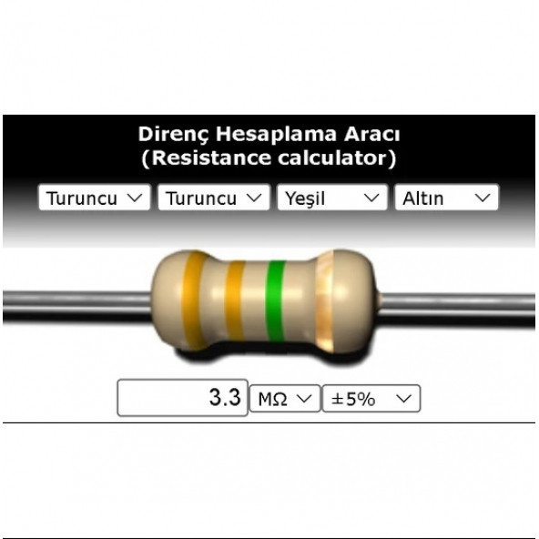 OEM 3.3 Mr (Miliohm) Direnç ürün görseli 1
