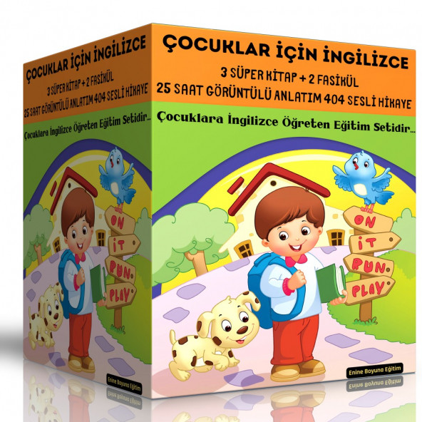 Çocuklar İçin İngilizce Eğitim Seti  3 Kitap + 25 Saat Anlatım ürün görseli 1