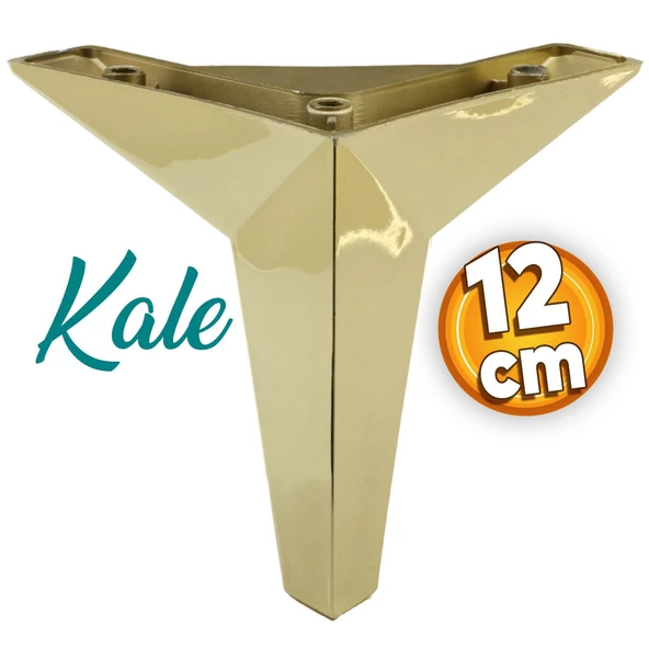 Kale Lüks Mobilya Kanepe Sehpa Tv Ünitesi Koltuk Ayağı 12 Cm Altın Gold Baza Ayakları ürün görseli 1