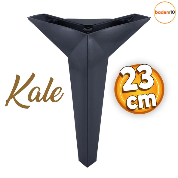 Kale Lüks Mobilya Kanepe Tv Ünitesi Koltuk Ayağı 23 Cm Siyah Konsol Ayakları ürün görseli 1