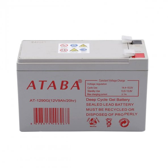 Ataba 12V 9Ah Bakımsız Jel Akü ürün görseli 1